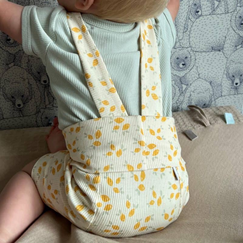 Baby Broekje met Bretels Citroentjes Handgemaakt Babykleding