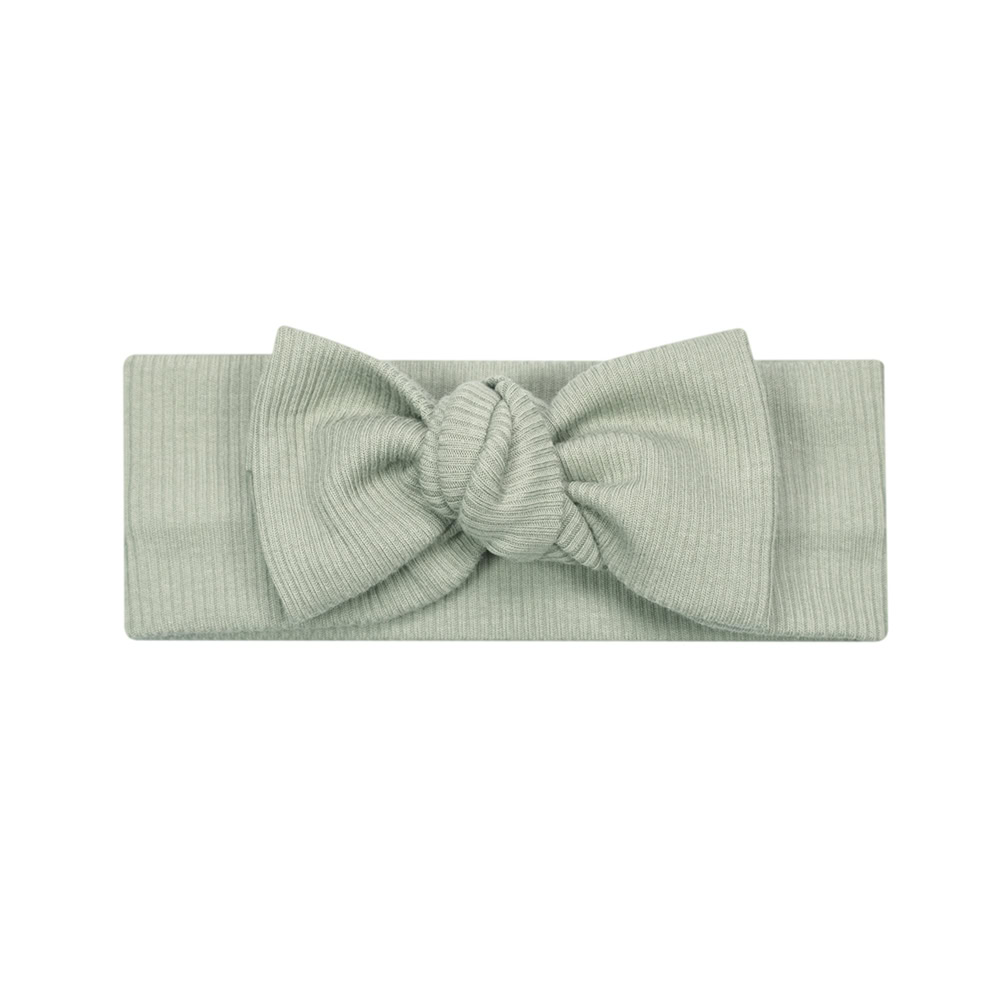 Haarbandje Smalle Rib Salie Babyhaarbandje Babyaccessoire