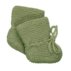 Gebreide Slofjes Olijf Babyslofjes Naturel Newborn Handgemaakt Handgebreid