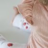 Meisjeskleding Roezelshirtje Ruffles Pointelle Roze Handgemaakt Babykleding