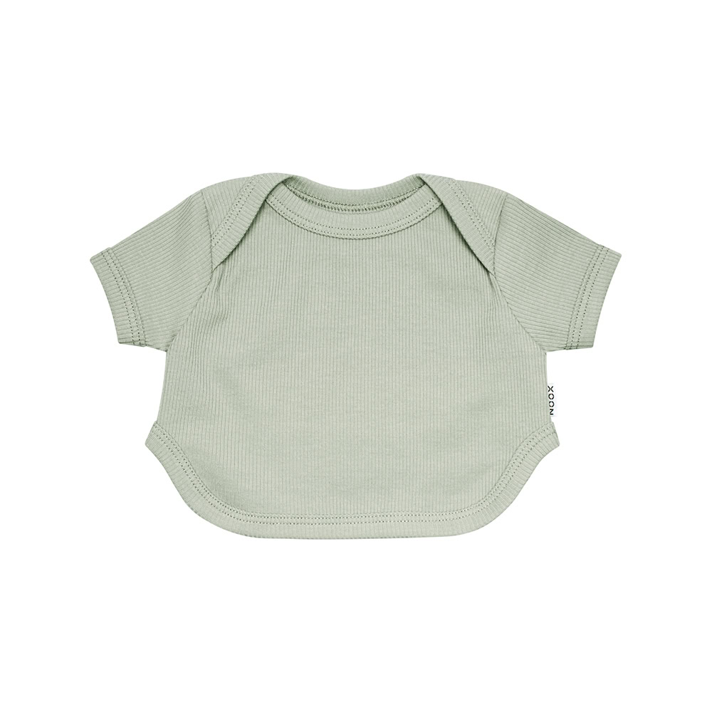 Comfy T-Shirtje Rib Salie Groen Spreidbroek Pavlik Bandage Harnas Heupdysplasie Handgemaakt