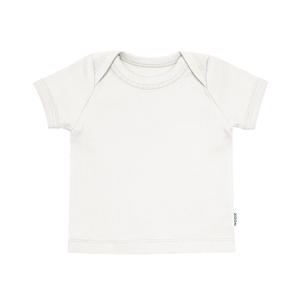 T-Shirtje Rib Ecru Babyshirtje Newbornkleding Babykleding Handgemaakt Ribshirt
