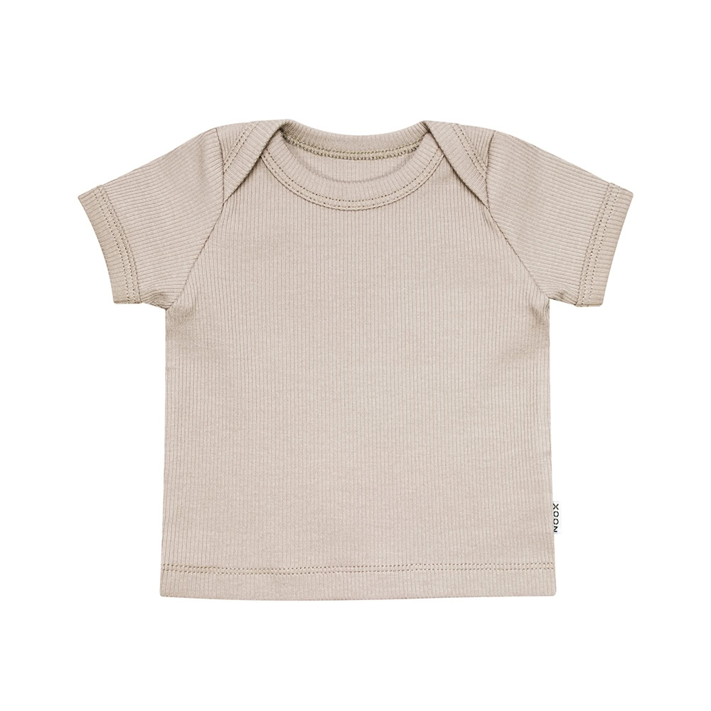 T-Shirtje Rib Zand Babyshirtje Newbornkleding Babykleding Handgemaakt Ribshirt
