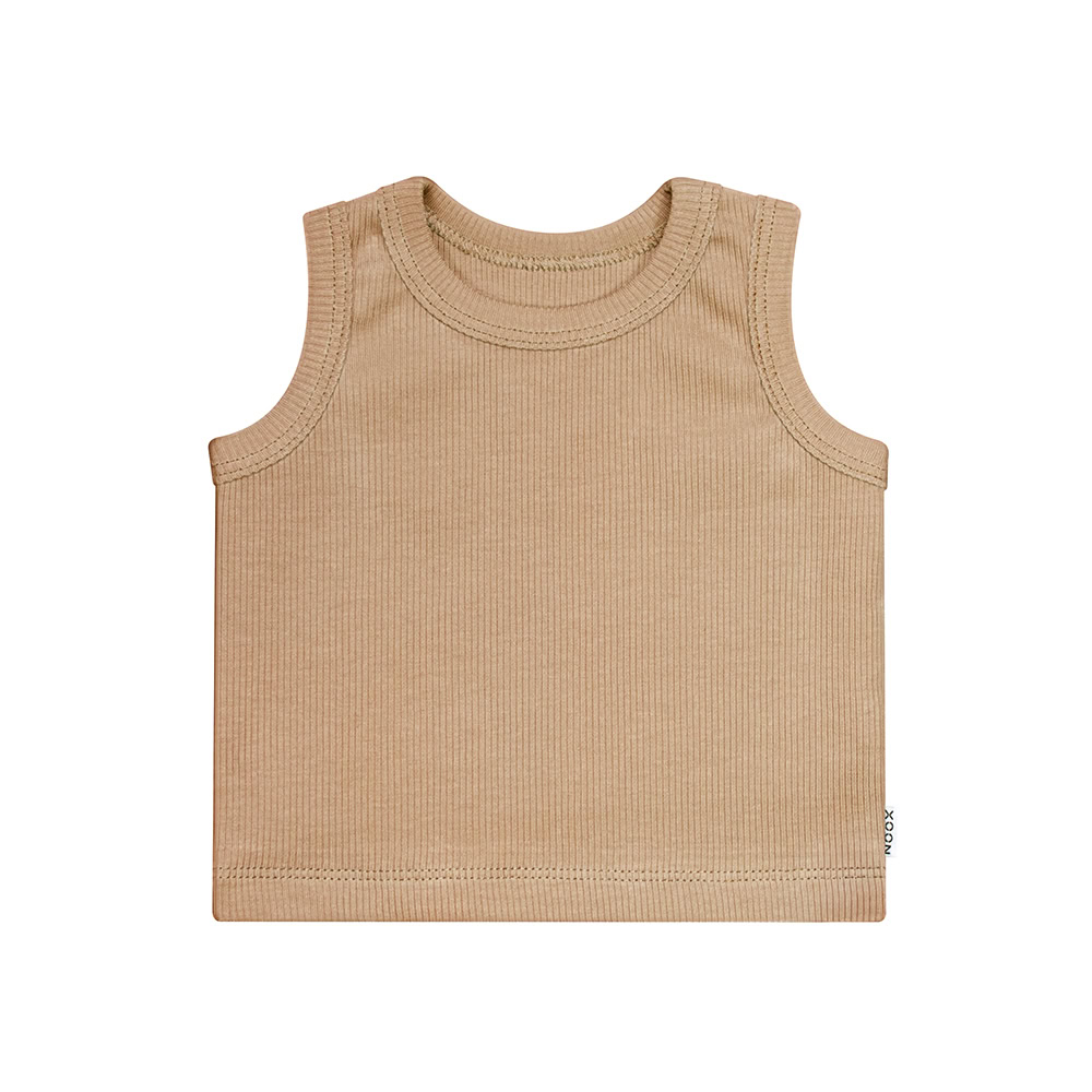 Tanktop Rib Camel Zomerkleding Babykleding Babyhemdje Ondergoed Handgemaakt