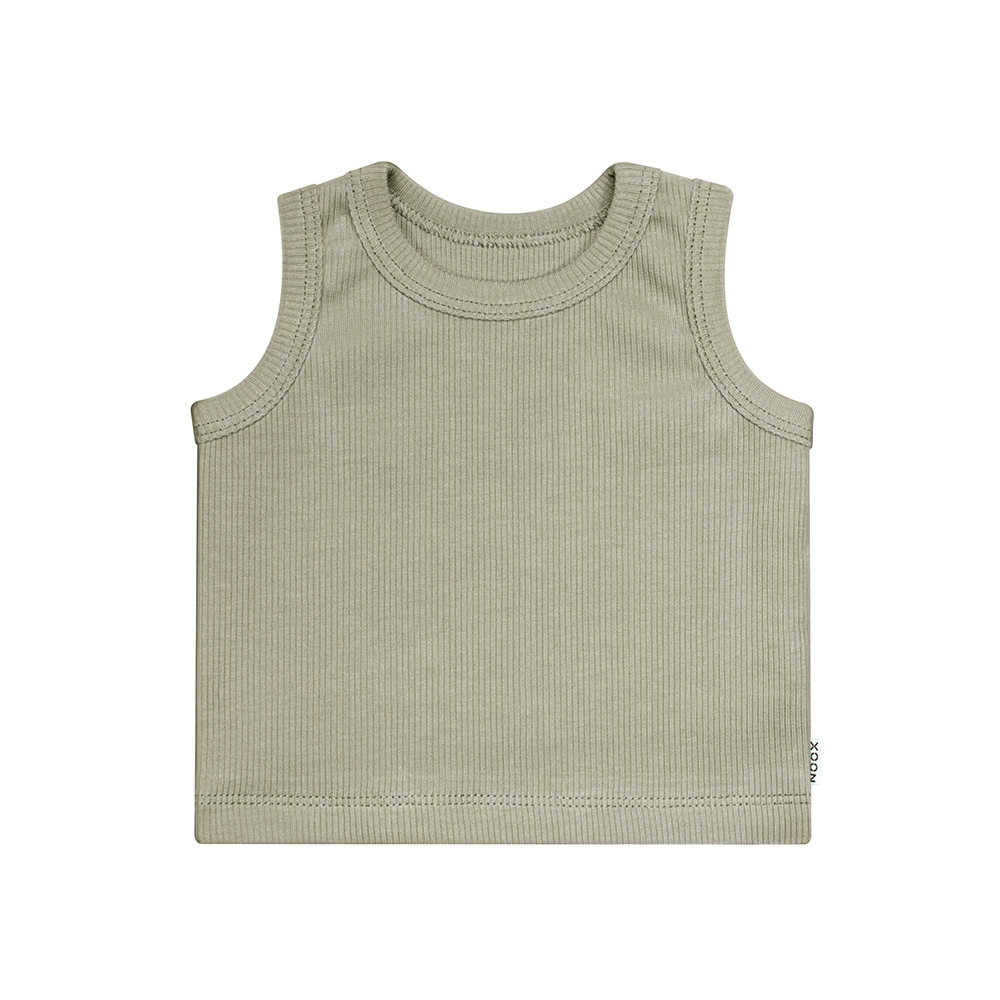 Tanktop Rib Olijf Zomerkleding Babykleding Babyhemdje Ondergoed Handgemaakt