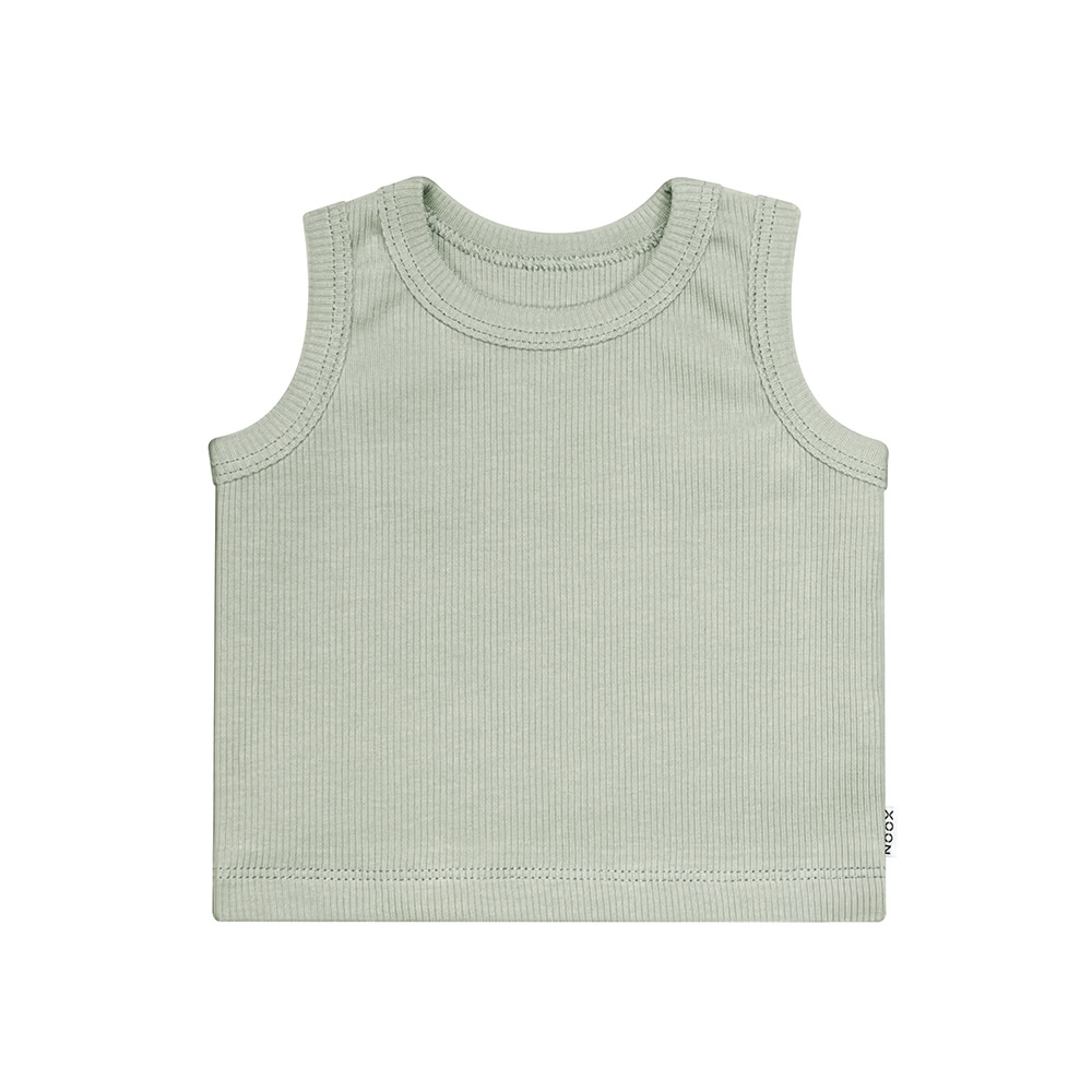 Tanktop Rib Salie Zomerkleding Babykleding Babyhemdje Ondergoed Handgemaakt