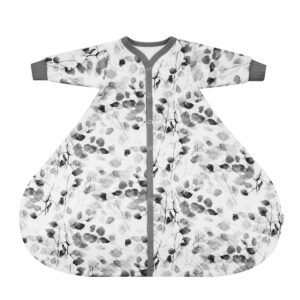 heupdysplasie-brede-hipfit-slaapzak-katoen-stepper-blaadjes-antraciet-gipsbroek-pavlik-bandage-campspreider-spreidbroek-heupdysplasie