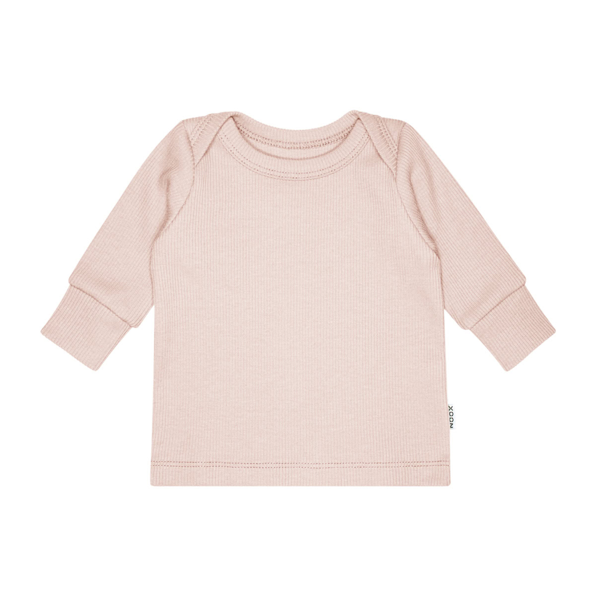 Shirt | Rib Zacht Roze handgemaakt shirt van xooz in katoenen ribtricot