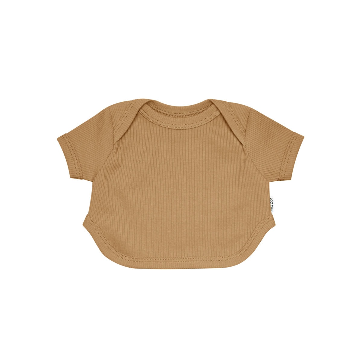 Pavlik T-shirt | Rib Camel shirtje met korte mouwen voor over de pavlik bandage