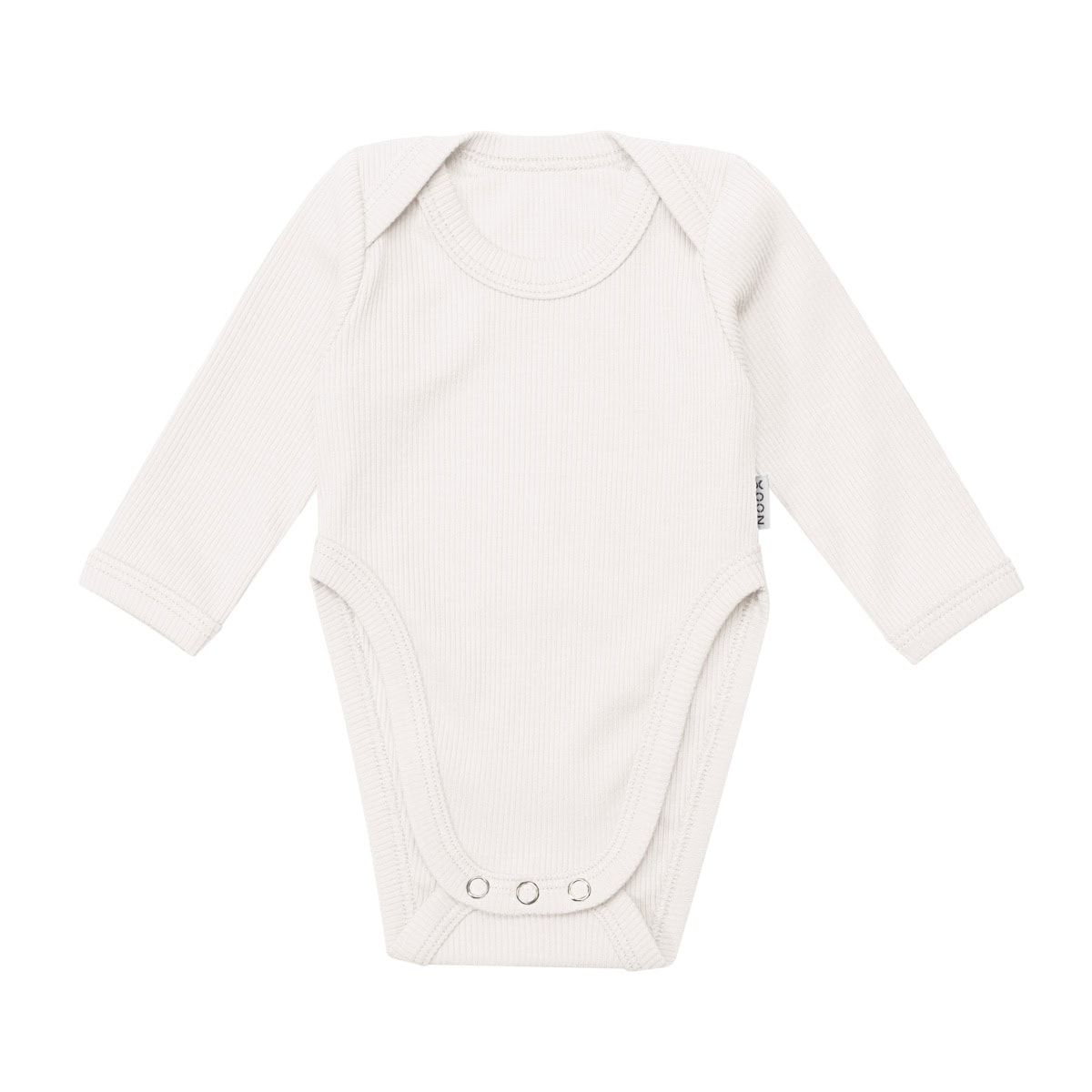 HipFit Romper | Rib Ecru speciale romper met hoge uitsnede voor over een pavlik bandage