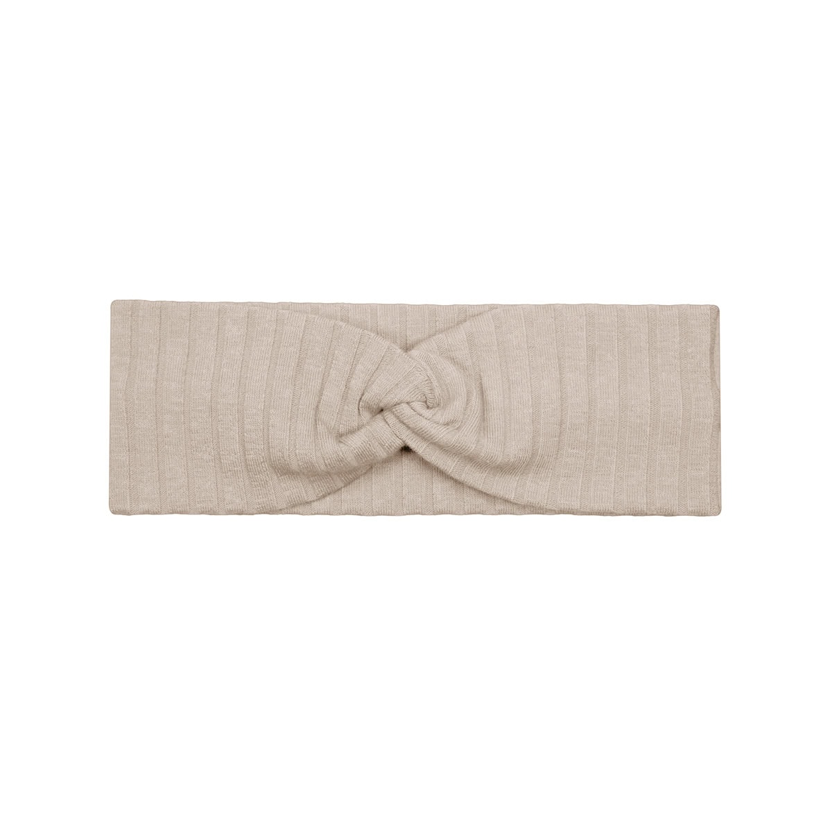 Twist Haarband | Brede Rib Zand handgemaakte haarband met gedraaid detail