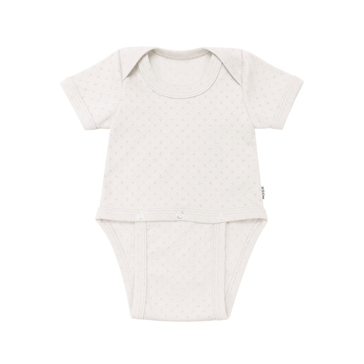 Speciale handgemaakte romper met korte mouwen voor baby's met een gipsbroek.