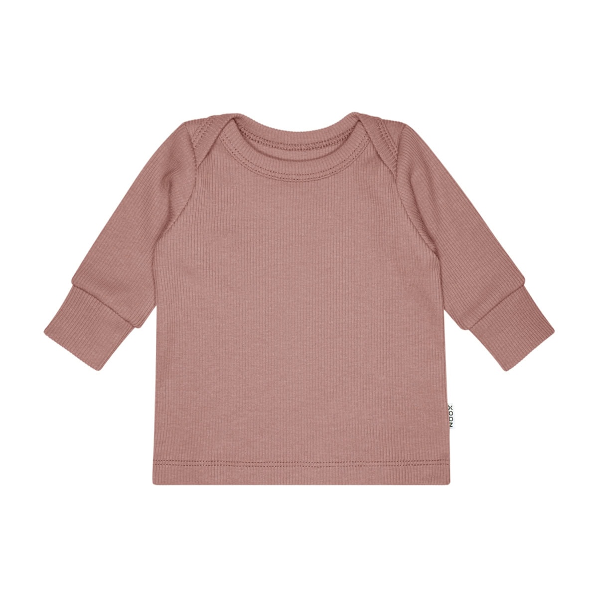 Shirt | Rib Klei Roze handgemaakt shirt van xooz in katoenen ribtricot
