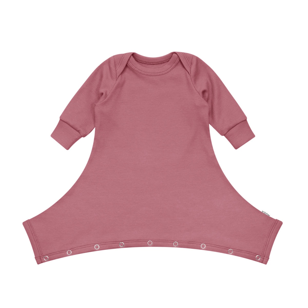 pavlik-boxpakje-rib-bessenroze-onesie-heupdysplasie-babypakje-heupafwijking-handgemaakt