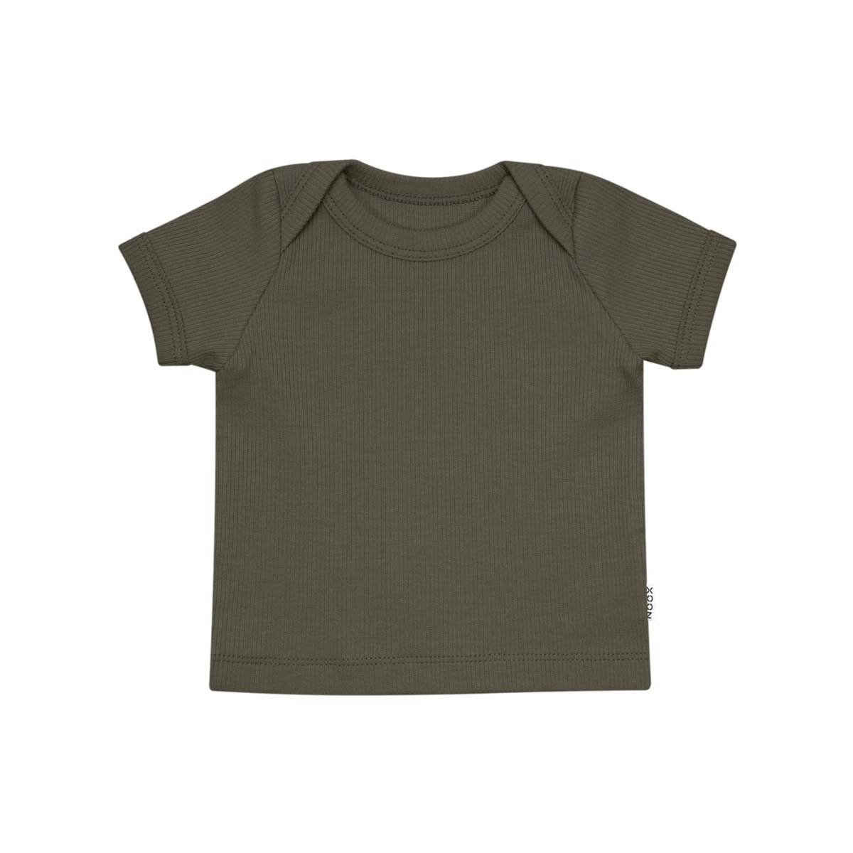 T-shirt | Rib Donkergroen - Afbeelding 1
